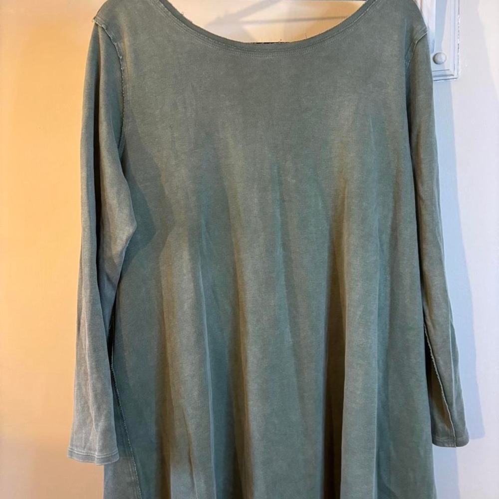 WE‎ THE FREE Moss green scoop neck tunic top.